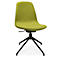 Fauteuil de conférence Topstar Sitness Life 1.1, pivotant/assis réglable en hauteur, sans accoudoirs, L 460 x P 390 x H 450-480 mm, piétement 4 branches, alu noir mat &amp; tissu, jaune