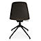 Fauteuil de conférence Topstar Sitness Life 1.1, pivotant/assis réglable en hauteur, sans accoudoirs, L 460 x P 390 x H 450-480 mm, piétement 4 branches, alu noir mat &amp; tissu, marron