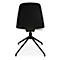 Fauteuil de conférence Topstar Sitness Life 1.1, pivotant/assis réglable en hauteur, sans accoudoirs, L 460 x P 390 x H 450-480 mm, piétement 4 branches, alu noir mat &amp; tissu, noir