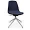 Fauteuil de conférence Topstar Sitness Life 1.1, pivotant/assis réglable en hauteur, sans accoudoirs, L 460 x P 390 x H 450-480 mm, piétement 4 branches, alu poli &amp; tissu, d.bleu