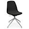 Fauteuil de conférence Topstar Sitness Life 1.1, pivotant/assis réglable en hauteur, sans accoudoirs, L 460 x P 390 x H 480-510 mm, piétement 4 branches, acier chromé &amp; tissu, noir