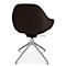 Fauteuil de conférence Topstar Sitness Life 2.0, pivotant/assis réglable en hauteur, accoudoirs, L 450 x P 390 x H 440-470 mm, piétement 4 branches, alu mat &amp; tissu, d.marron