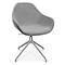 Fauteuil de conférence Topstar Sitness Life 2.0, pivotant/assis réglable en hauteur, accoudoirs, L 450 x P 390 x H 440-470 mm, piétement 4 branches, alu mat &amp; tissu, h.gris