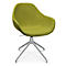 Fauteuil de conférence Topstar Sitness Life 2.0, pivotant/assis réglable en hauteur, accoudoirs, L 450 x P 390 x H 440-470 mm, piétement 4 branches, alu mat &amp; tissu, jaune