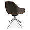 Fauteuil de conférence Topstar Sitness Life 2.0, pivotant/assis réglable en hauteur, accoudoirs, L 450 x P 390 x H 440-470 mm, piétement 4 branches, alu mat &amp; tissu, marron