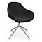 Fauteuil de conférence Topstar Sitness Life 2.0, pivotant/assis réglable en hauteur, accoudoirs, L 450 x P 390 x H 440-470 mm, piétement 4 branches, alu mat &amp; tissu, noir