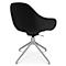 Fauteuil de conférence Topstar Sitness Life 2.0, pivotant/assis réglable en hauteur, accoudoirs, L 450 x P 390 x H 440-470 mm, piétement 4 branches, alu mat &amp; tissu, noir