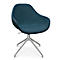 Fauteuil de conférence Topstar Sitness Life 2.0, pivotant/assis réglable en hauteur, accoudoirs, L 450 x P 390 x H 440-470 mm, piétement 4 branches, alu mat &amp; tissu, pétrole