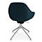 Fauteuil de conférence Topstar Sitness Life 2.0, pivotant/assis réglable en hauteur, accoudoirs, L 450 x P 390 x H 440-470 mm, piétement 4 branches, alu mat &amp; tissu, pétrole