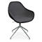 Fauteuil de conférence Topstar Sitness Life 2.0, pivotant/assis réglable en hauteur, accoudoirs, L 450 x P 390 x H 440-470 mm, piétement 4 branches, alu poli &amp; tissu, anthr.