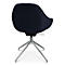 Fauteuil de conférence Topstar Sitness Life 2.0, pivotant/assis réglable en hauteur, accoudoirs, L 450 x P 390 x H 440-470 mm, piétement 4 branches, alu poli &amp; tissu, d.bleu