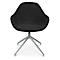 Fauteuil de conférence Topstar Sitness Life 2.0, pivotant/assis réglable en hauteur, accoudoirs, L 450 x P 390 x H 520-550 mm, piétement 4 branches, acier chromé &amp; tissu, noir