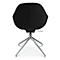 Fauteuil de conférence Topstar Sitness Life 2.0, pivotant/assis réglable en hauteur, accoudoirs, L 450 x P 390 x H 520-550 mm, piétement 4 branches, acier chromé &amp; tissu, noir