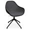 Fauteuil de conférence Topstar Sitness Life 2.0, pivotant/assis réglable en hauteur, accoudoirs, L 450 x P 460 x H 440-470 mm, piétement 4 branches, alu noir mat &amp; tissu, anthr.