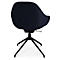 Fauteuil de conférence Topstar Sitness Life 2.0, pivotant/assis réglable en hauteur, accoudoirs, L 450 x P 460 x H 440-470 mm, piétement 4 branches, alu noir mat &amp; tissu, d.bleu