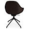 Fauteuil de conférence Topstar Sitness Life 2.0, pivotant/assis réglable en hauteur, accoudoirs, L 450 x P 460 x H 440-470 mm, piétement 4 branches, alu noir mat &amp; tissu, d.marron