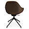 Fauteuil de conférence Topstar Sitness Life 2.0, pivotant/assis réglable en hauteur, accoudoirs, L 450 x P 460 x H 440-470 mm, piétement 4 branches, alu noir mat &amp; tissu, h.marron