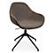 Fauteuil de conférence Topstar Sitness Life 2.0, pivotant/assis réglable en hauteur, accoudoirs, L 450 x P 460 x H 440-470 mm, piétement 4 branches, alu noir mat &amp; tissu, jaune