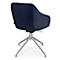 Fauteuil de conférence Topstar Sitness Life 2.1, pivotant/assis réglable en hauteur, accoudoirs, L 350-480 x P 460 x H 460-490 mm, piétement 4 branches, alu mat &amp; tissu, d.bleu