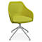 Fauteuil de conférence Topstar Sitness Life 2.1, pivotant/assis réglable en hauteur, accoudoirs, L 350-480 x P 460 x H 460-490 mm, piétement 4 branches, alu mat &amp; tissu, jaune