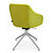 Fauteuil de conférence Topstar Sitness Life 2.1, pivotant/assis réglable en hauteur, accoudoirs, L 350-480 x P 460 x H 460-490 mm, piétement 4 branches, alu mat &amp; tissu, jaune