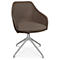 Fauteuil de conférence Topstar Sitness Life 2.1, pivotant/assis réglable en hauteur, accoudoirs, L 350-480 x P 460 x H 460-490 mm, piétement 4 branches, alu mat &amp; tissu, marron