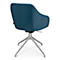 Fauteuil de conférence Topstar Sitness Life 2.1, pivotant/assis réglable en hauteur, accoudoirs, L 350-480 x P 460 x H 460-490 mm, piétement 4 branches, alu mat &amp; tissu, pétrole