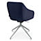 Fauteuil de conférence Topstar Sitness Life 2.1, pivotant/assis réglable en hauteur, accoudoirs, L 350-480 x P 460 x H 460-490 mm, piétement 4 branches, alu poli &amp; tissu, d.bleu