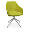 Fauteuil de conférence Topstar Sitness Life 2.1, pivotant/assis réglable en hauteur, accoudoirs, L 350-480 x P 460 x H 460-490 mm, piétement 4 branches, alu poli &amp; tissu, jaune