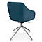 Fauteuil de conférence Topstar Sitness Life 2.1, pivotant/assis réglable en hauteur, accoudoirs, L 350-480 x P 460 x H 460-490 mm, piétement 4 branches, alu poli &amp; tissu, pétrole