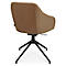 Fauteuil de conférence Topstar Sitness Life 2.1, pivotant/assis réglable en hauteur, accoudoirs, L 350-480 x P 460 x H 460-490 mm, piétement 4 pieds, alu noir mat &amp; tissu, h.brun