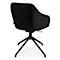 Fauteuil de conférence Topstar Sitness Life 2.1, pivotant/assis réglable en hauteur, accoudoirs, L 350-480 x P 460 x H 460-490 mm, piètement 4 pieds, alu noir mat &amp; tissu, noir