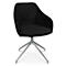 Fauteuil de conférence Topstar Sitness Life 2.1, pivotant/assis réglable en hauteur, accoudoirs, L 350-480 x P 460 x H 490-520 mm, piétement 4 branches, acier chromé &amp; tissu, noir