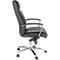 Fauteuil de direction Taranto, avec accoudoirs, mécanisme de basculement, siège en creux, avec soutien lombaire, hauteur d'assise réglable, cuir PU, noir