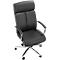 Fauteuil de direction Taranto, avec accoudoirs, mécanisme de basculement, siège en creux, avec soutien lombaire, hauteur d'assise réglable, cuir PU, noir