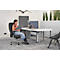 Fauteuil de direction Topstar Sitness Director, avec accoudoirs, mécanisme synchronisé 3D, siège plat, cuir véritable, noir
