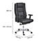 Fauteuil de direction Topstar Sitness Director, avec accoudoirs, mécanisme synchronisé 3D, siège plat, cuir véritable, noir