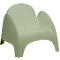 Fauteuil DUMBO - polypropeen - met geïntegreerde armleuningen - stapelbaar tot 4 stuks - groen - set van 4 stuks