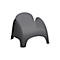 Fauteuil DUMBO - polypropylène- accoudoirs intégrés - empilable jusqu'à 4 pièces - anthracite - set de 4 pièces