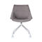Fauteuil luge, jeu de 2, L 555 x P 580 x H 840 mm, pivotant sur 360°, roulettes, rembourré, polypropylène et acier peint, gris/blanc