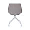 Fauteuil luge, jeu de 2, L 555 x P 580 x H 840 mm, pivotant sur 360°, roulettes, rembourré, polypropylène et acier peint, gris/blanc