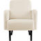 Fauteuil meet® by Paperflow LISBOA revêtement en similicuir blanc résistant aux désinfectants, piétement noir, L 710 x P 815 x H 830 mm