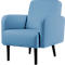 Fauteuil meet® by Paperflow LISBOA, revêtement en similicuir bleu résistant aux désinfectants, piétement noir, L 710 x P 815 x H 830 mm
