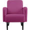 Fauteuil meet® by Paperflow LISBOA, revêtement en similicuir lilas résistant aux désinfectants, piétement noir, L 710 x P 815 x H 830 mm