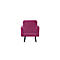 Fauteuil meet® by Paperflow LISBOA, revêtement en similicuir lilas résistant aux désinfectants, piétement noir, L 710 x P 815 x H 830 mm