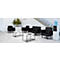 Fauteuil meet® by Paperflow LISBOA, revêtement en similicuir noir résistant aux désinfectants, piétement noir, L 710 x P 815 x H 830 mm