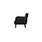 Fauteuil meet® by Paperflow LISBOA, revêtement en similicuir noir résistant aux désinfectants, piétement noir, L 710 x P 815 x H 830 mm