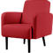 Fauteuil meet® by Paperflow LISBOA, revêtement en similicuir rouge résistant aux désinfectants, piétement noir, L 710 x P 815 x H 830 mm