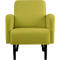 Fauteuil meet® by Paperflow LISBOA, revêtement en similicuir vert résistant aux désinfectants, piétement noir, L 710 x P 815 x H 830 mm