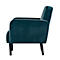 Fauteuil meet® by Paperflow LISBOA, revêtement velours vert, piétement noir, L 710 x P 815 x H 830 mm